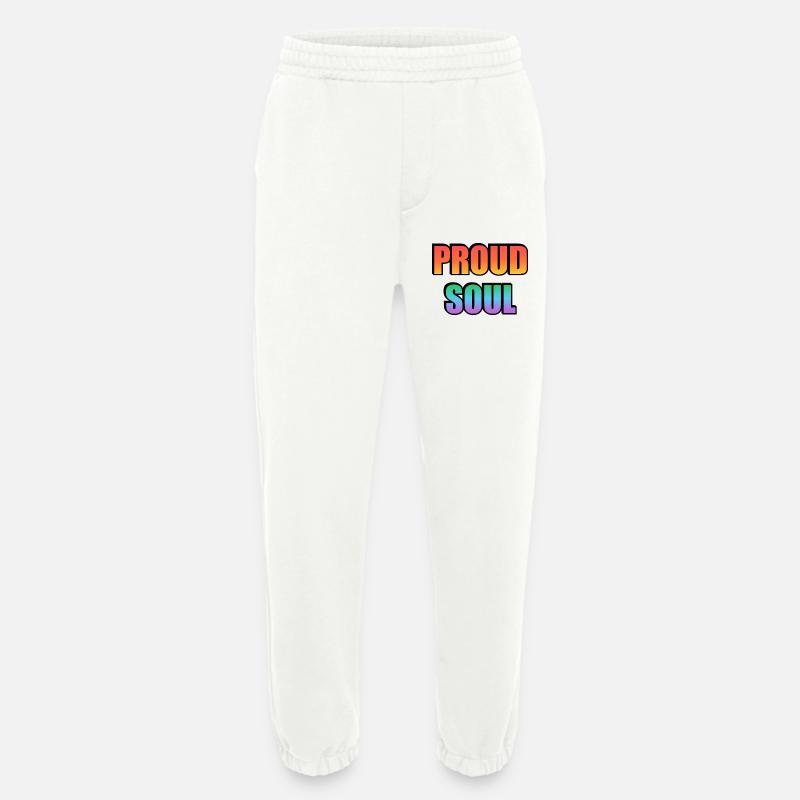 Proud Soul Gradient Typography - Heavyweight Jogging Pants - made by SPREAD  - OFF WHITE