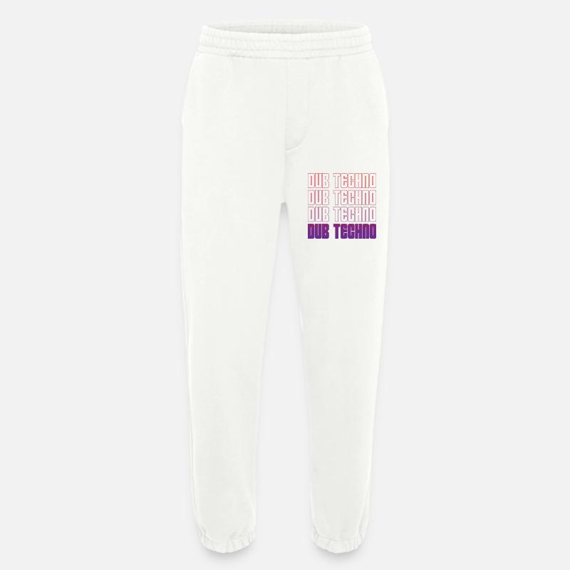 Dub Techno Neon Gradient Grid - Heavyweight Jogging Pants - made by SPREAD  - OFF WHITE