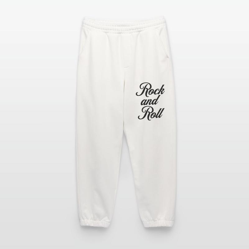 Conception de logo de typographie cursive Rock and Roll Pantalon de jogging bio épais fabriqué en UE