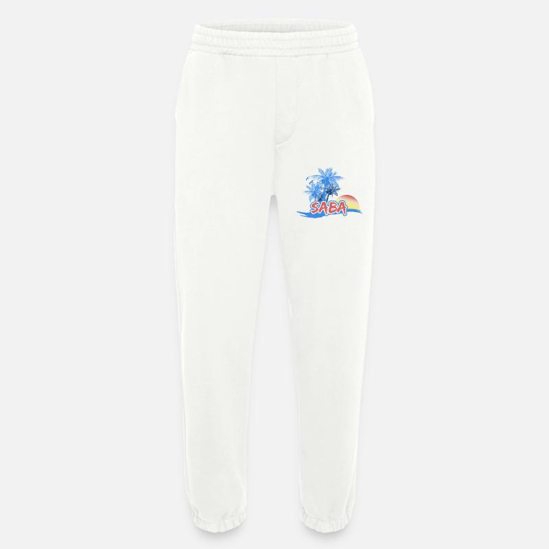 Saba as a beach - Heavyweight Jogging Pants - made by SPREAD  - OFF WHITE