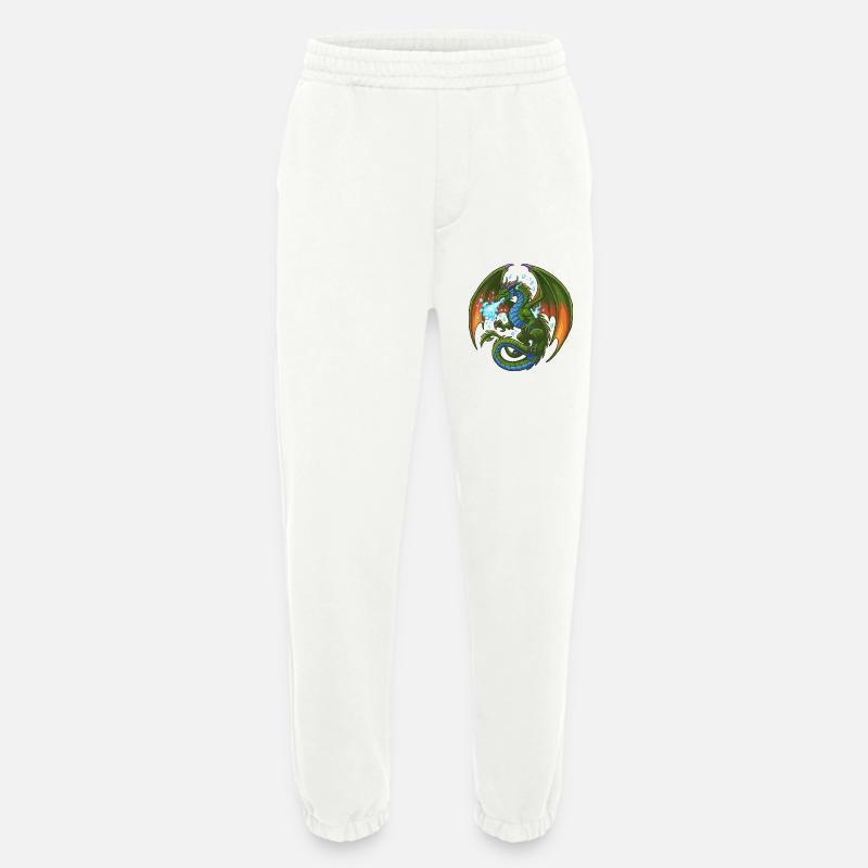 Blaugrüner Drache Eisspucker - Heavyweight Jogginghose - made by SPREAD  - OFF WHITE