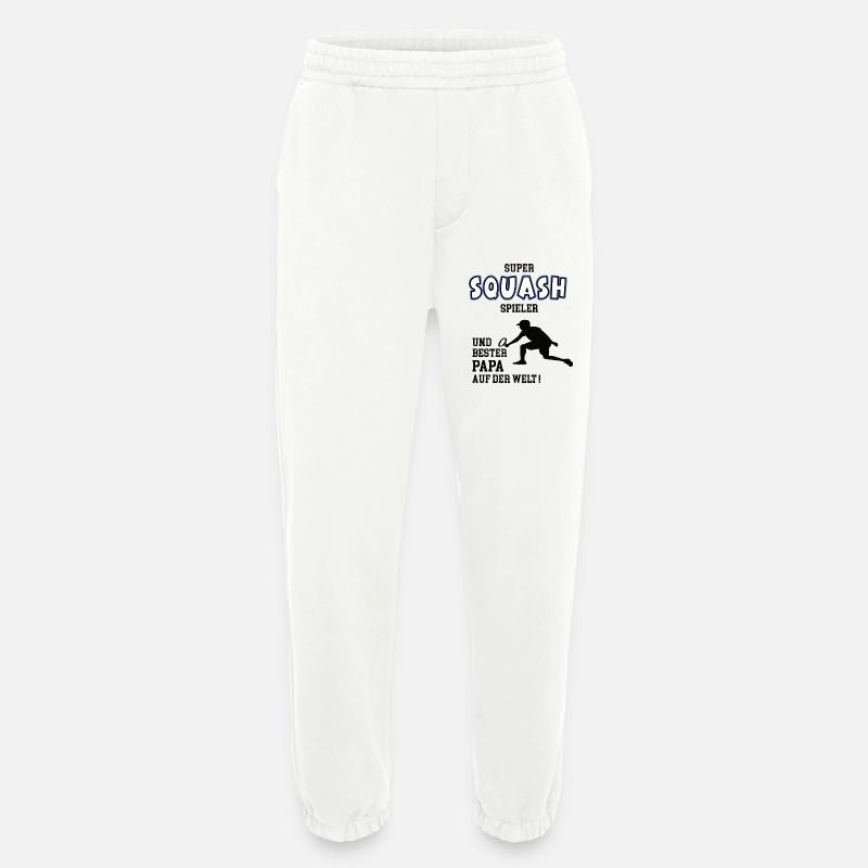 Squash Spieler Squasher Papa Vater Mann - Heavyweight Jogginghose - made by SPREAD  - OFF WHITE
