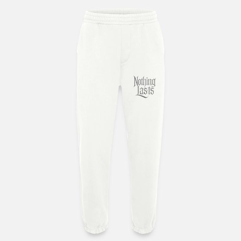 Nothing Lasts Design – Vergänglichkeit & Stil - Heavyweight Jogginghose - made by SPREAD  - OFF WHITE