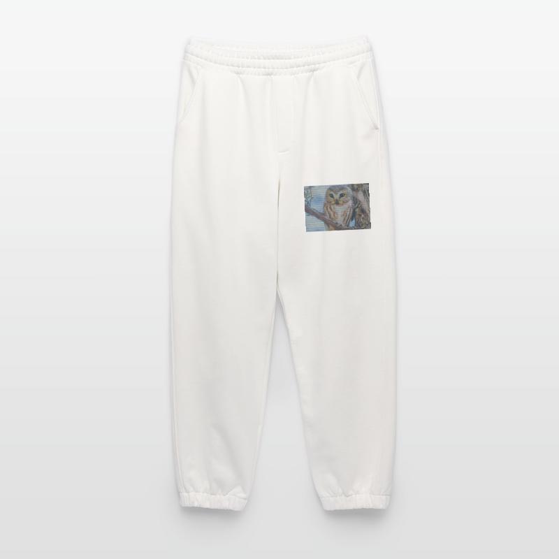 Abendwald Eulenblick Pantalon de jogging bio épais fabriqué en UE