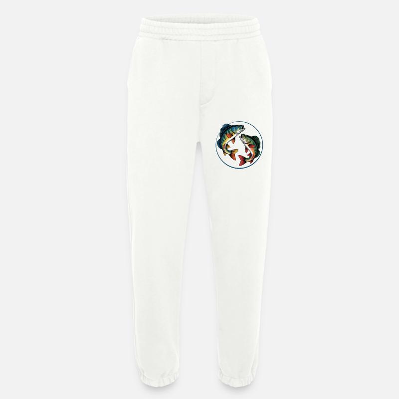 Zwei springende Barsche - Heavyweight Jogginghose - made by SPREAD  - OFF WHITE