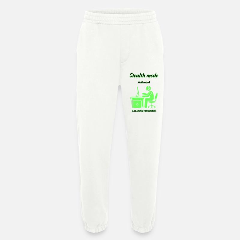 Stealth Mode Active - Heavyweight Jogging Pants - made by SPREAD  - OFF WHITE