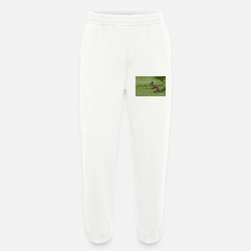 Squirrel Forest Pattern - Heavyweight Jogging Pants - made by SPREAD  - OFF WHITE