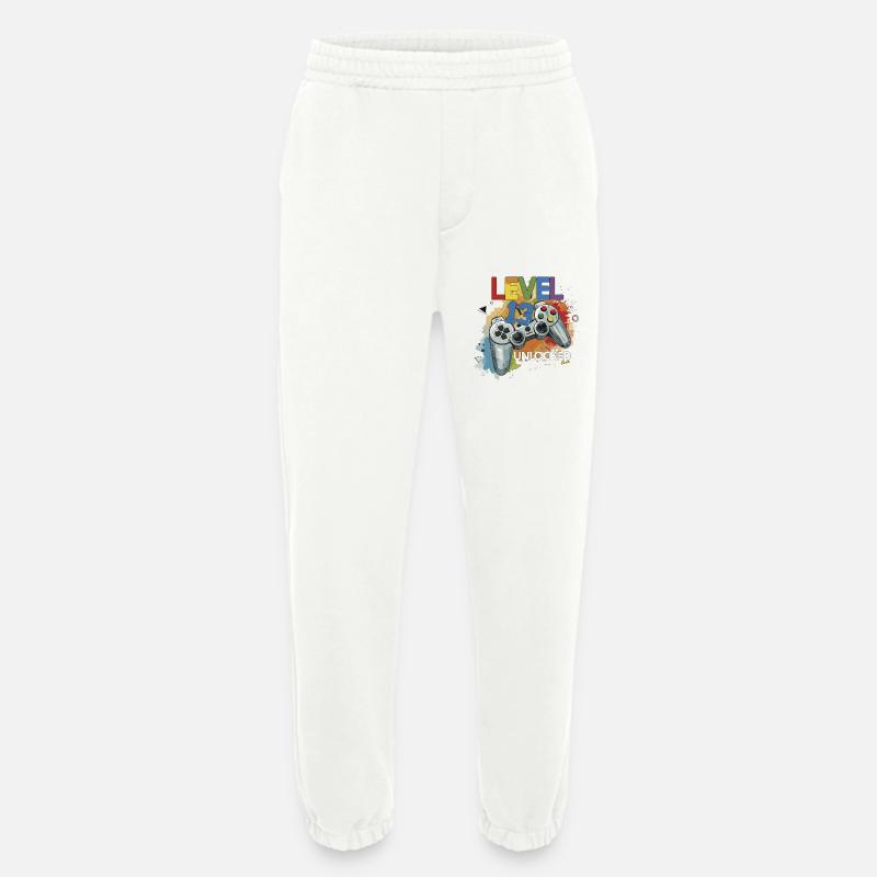 Level 13 Freigeschaltet Controller Graffiti Geburt - Heavyweight Jogginghose - made by SPREAD  - OFF WHITE