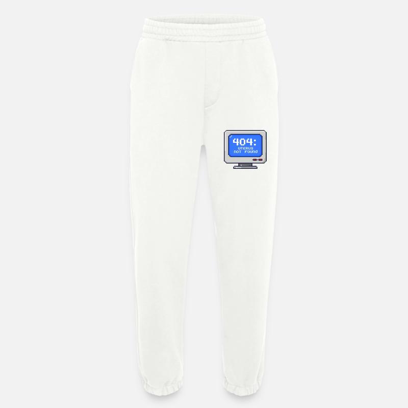 404: Uterus Not Found - 8-Bit Pixel - Heavyweight Jogging Pants - made by SPREAD  - OFF WHITE