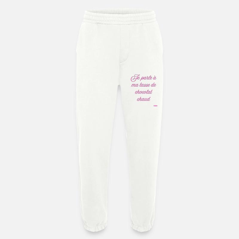 Pink Script Hot Chocolate Mug - Heavyweight Jogging Pants - made by SPREAD  - OFF WHITE