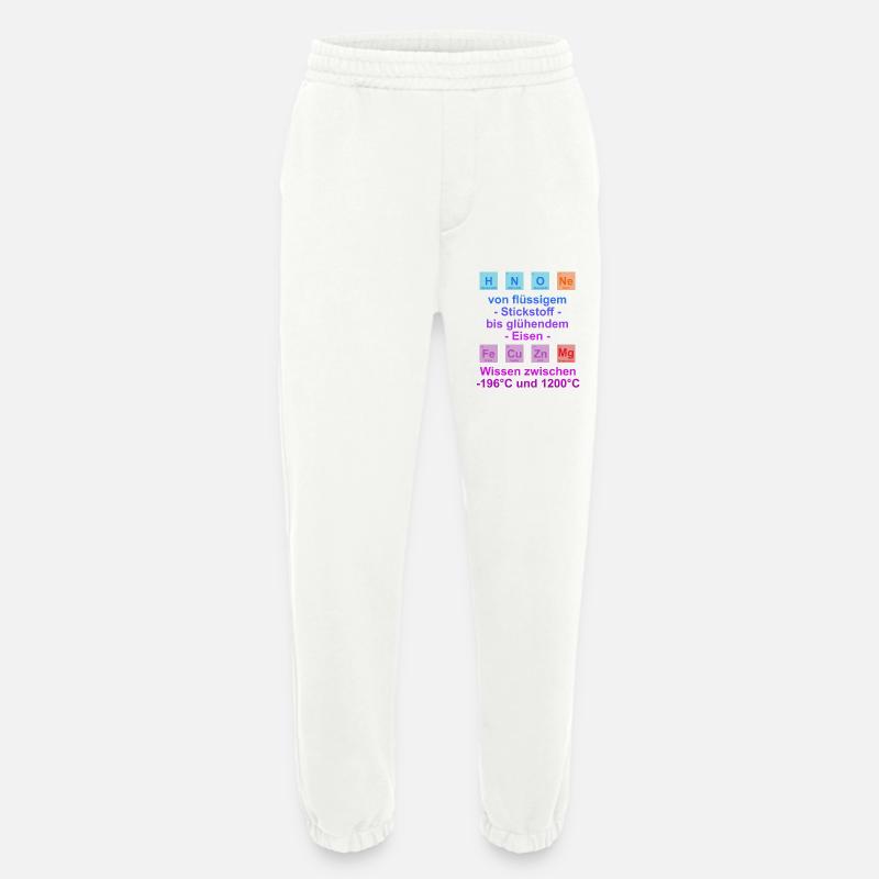 Unispruch "auf Temperatur" Geschenk, Studenten - Heavyweight Jogginghose - made by SPREAD  - OFF WHITE