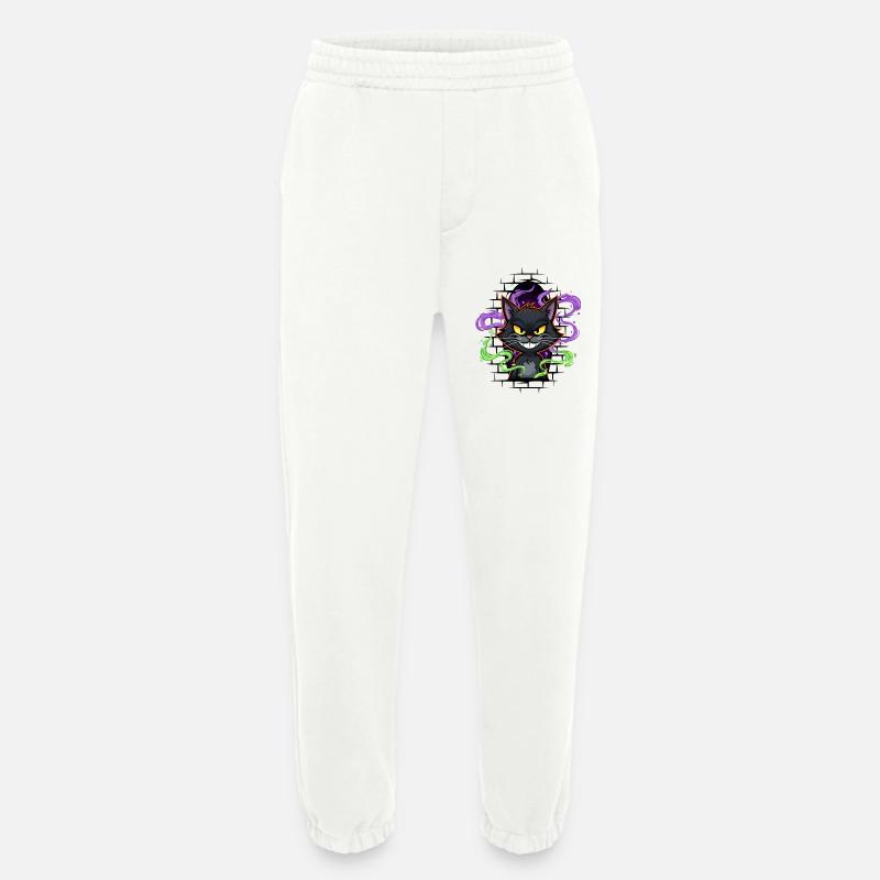Graffiti Katze Neon - Heavyweight Jogginghose - made by SPREAD  - OFF WHITE