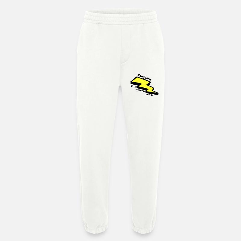 Glücksbringer: Kämpferin - Du schaffst das! - Heavyweight Jogginghose - made by SPREAD  - OFF WHITE