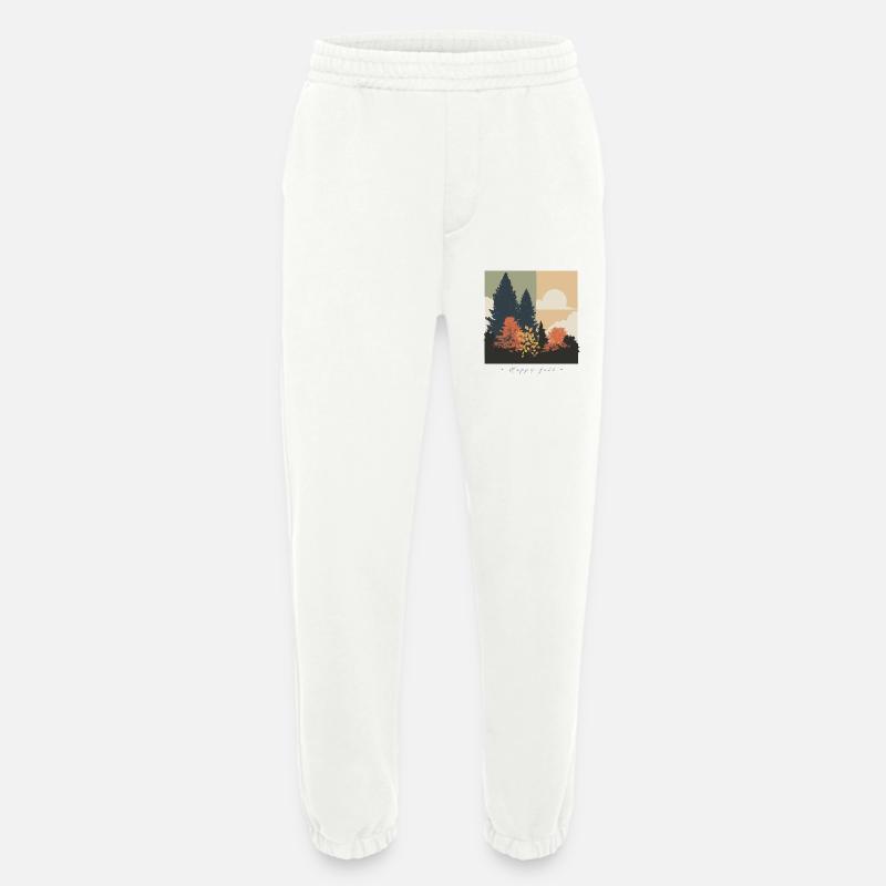 Herbstliche Waldsilhouette - Heavyweight Jogginghose - made by SPREAD  - OFF WHITE