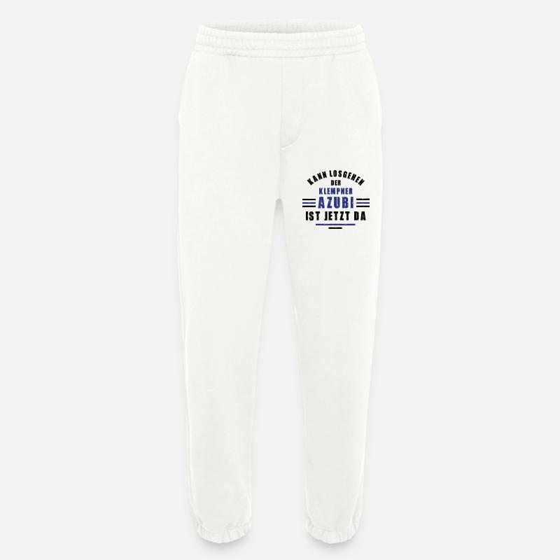 Trainee Plumber Apprenticeship Training Plumber Training - Heavyweight Jogging Pants - made by SPREAD  - OFF WHITE