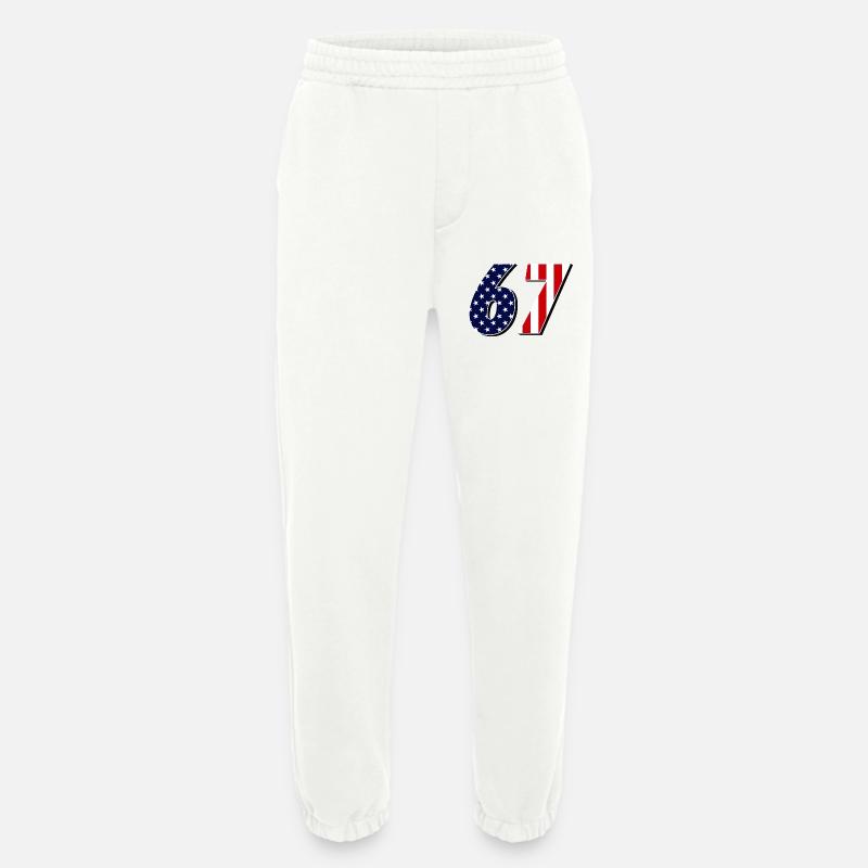 Siebenundsechzig, 67, 6, 7 - Heavyweight Jogginghose - made by SPREAD  - OFF WHITE