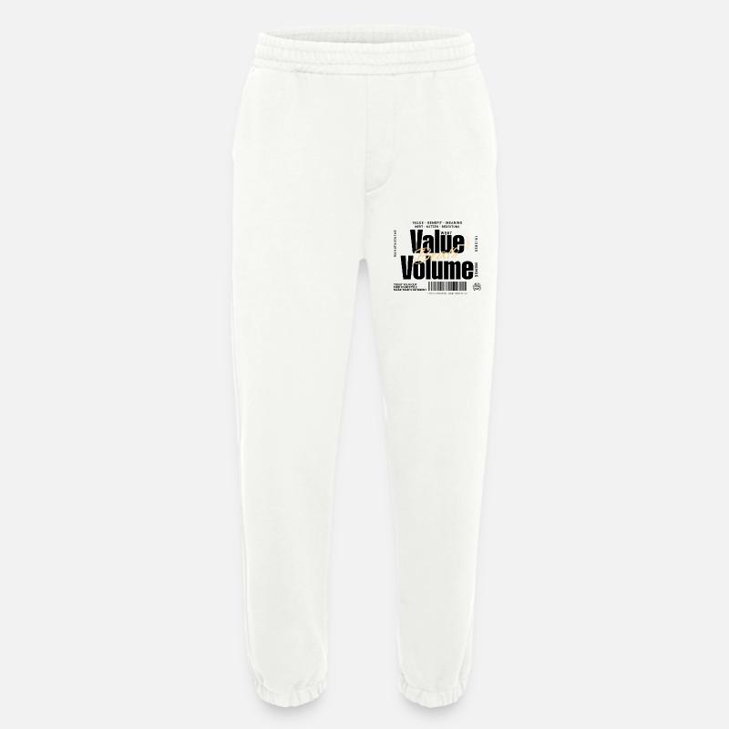 Value Beats Volume – Statement Design (Light) - Heavyweight Jogging Pants - made by SPREAD  - OFF WHITE