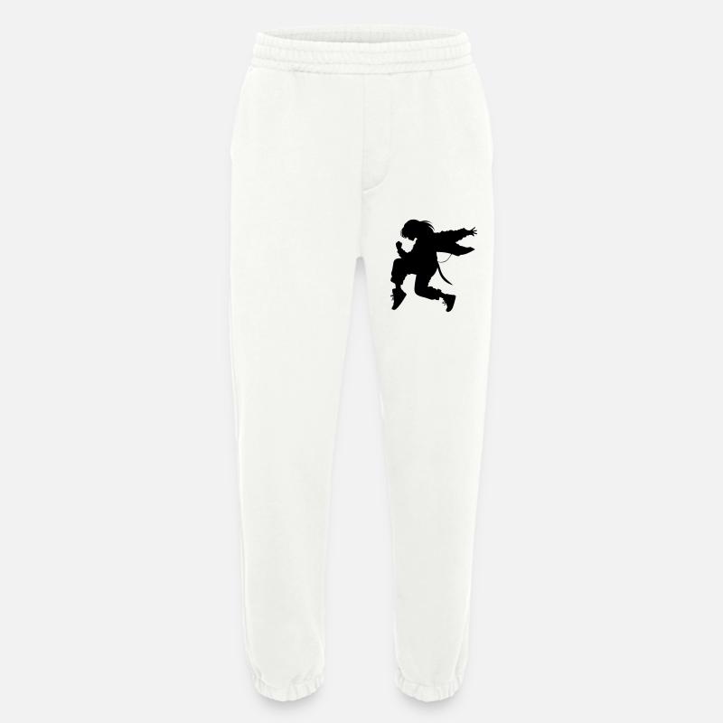 Breakdance B-Girl Silhouette in Action - Heavyweight Jogginghose - made by SPREAD  - OFF WHITE