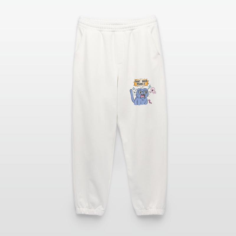 Chat en colère hurle à son expression Pantalon de jogging bio épais fabriqué en UE