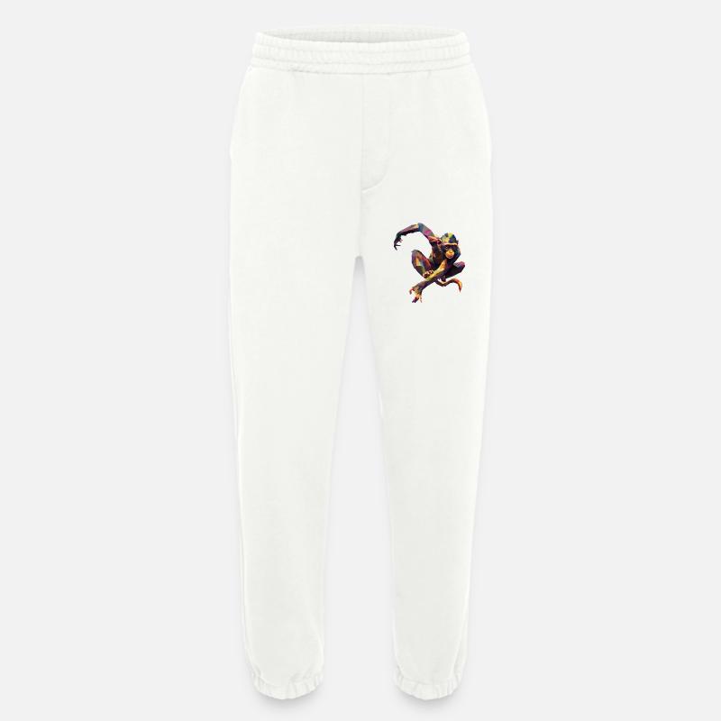 Geometrischer bunter Affe - Heavyweight Jogginghose - made by SPREAD  - OFF WHITE