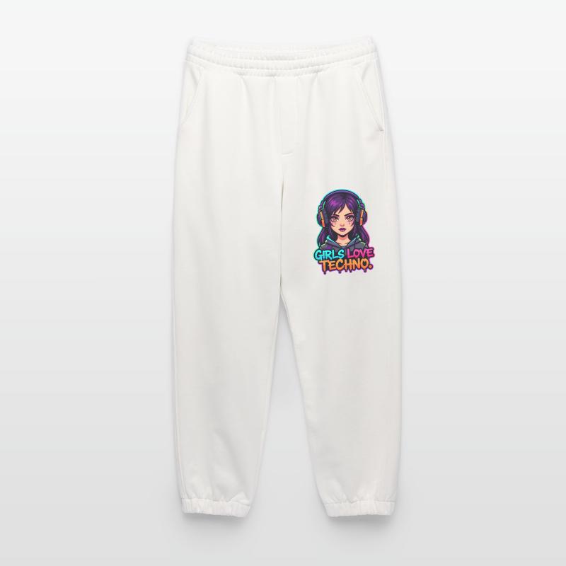 Techno Neon Mädchen Heavyweight Jogginghose - made by SPREAD 