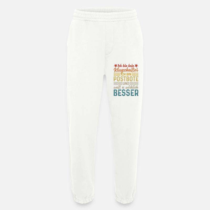Postbote - Ich bin kein Klugscheißer - Heavyweight Jogginghose - made by SPREAD  - OFF WHITE