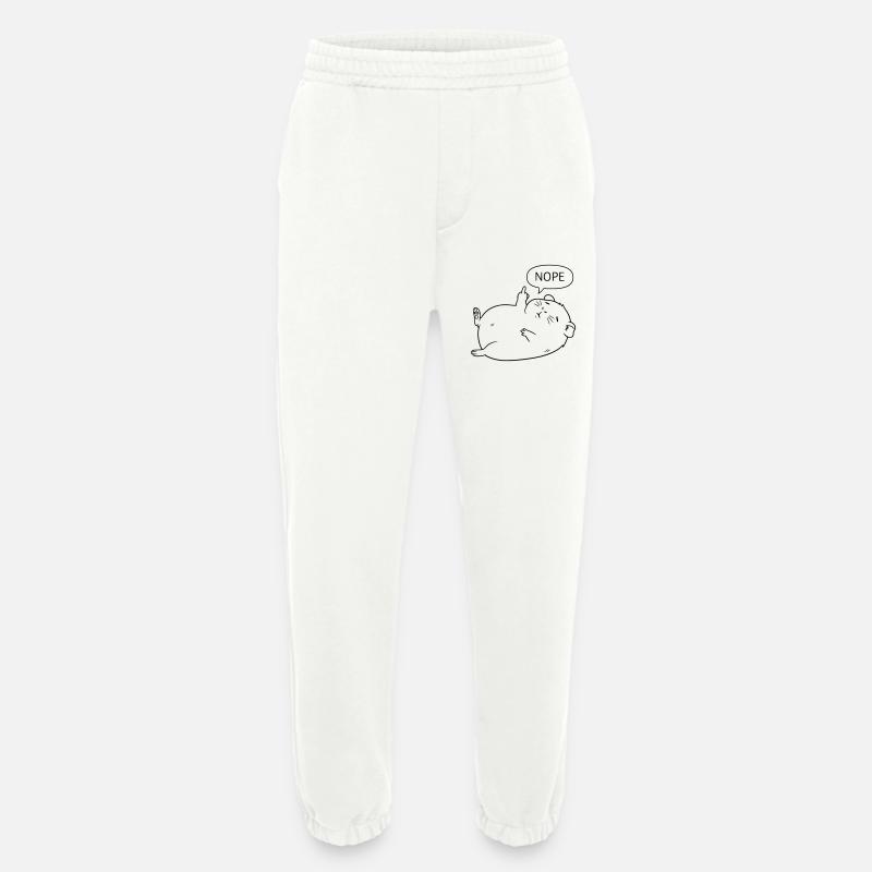Nope Guinea Pig | Cute statement design - Heavyweight Jogging Pants - made by SPREAD  - OFF WHITE