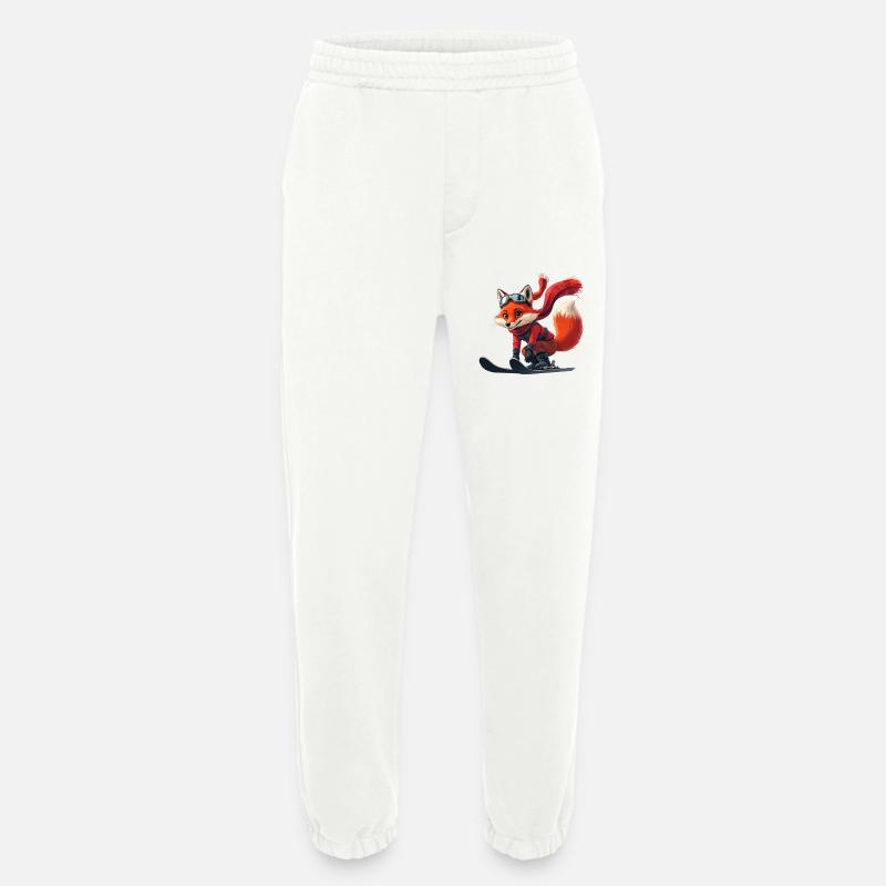 Fuchs Skifahrer Abenteuer - Heavyweight Jogginghose - made by SPREAD  - OFF WHITE