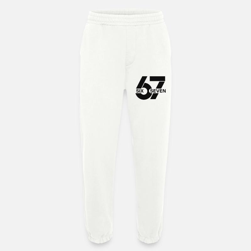 Sei sette meme - Pantaloni sportivi ecologici Heavyweight Made in UE - OFF WHITE
