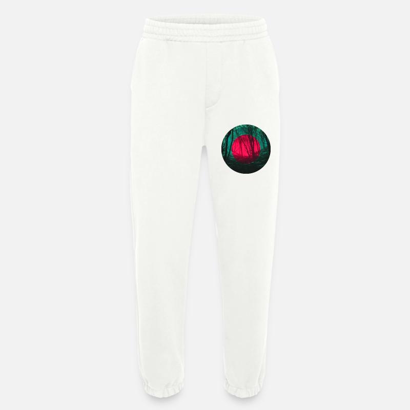 Forest eclipse - Heavyweight Jogging Pants - made by SPREAD  - OFF WHITE