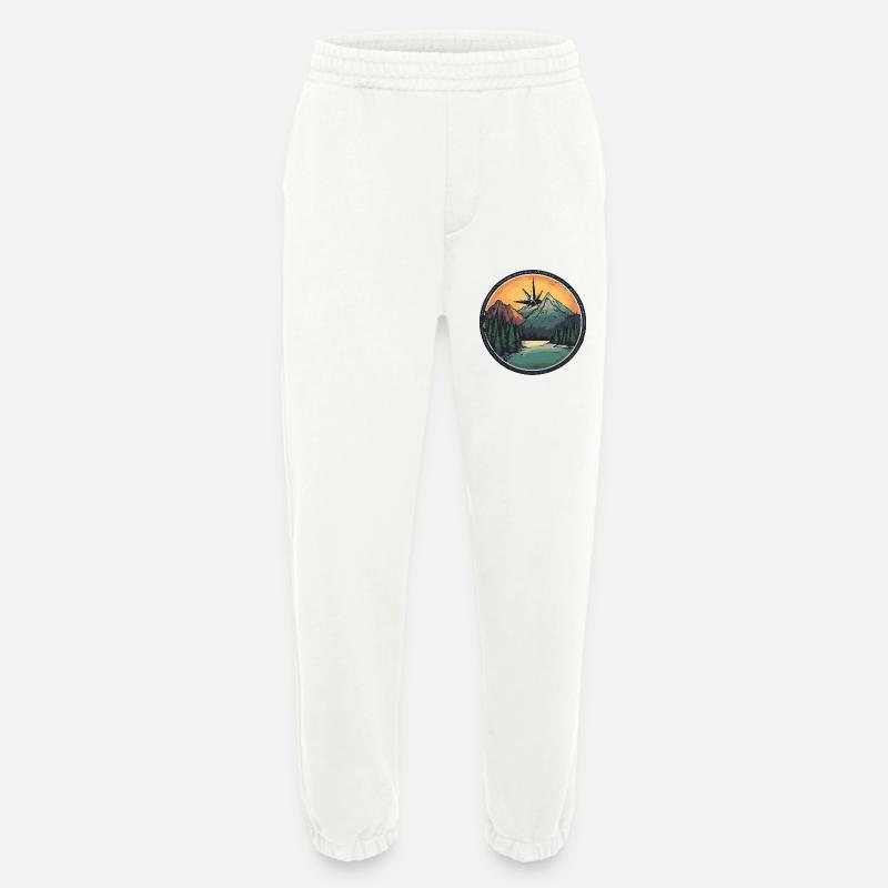 Berge Kompass - Heavyweight Jogginghose - made by SPREAD  - OFF WHITE
