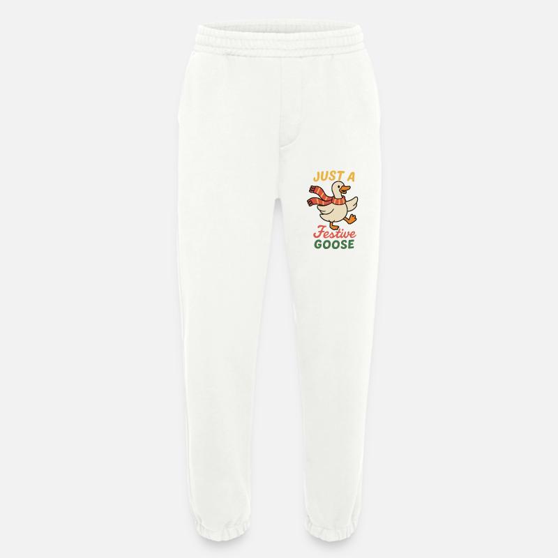Weihnachtsgans Nur eine festliche Gans - Heavyweight Jogginghose - made by SPREAD  - OFF WHITE