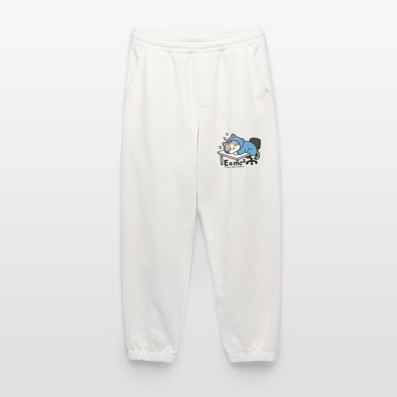 E = mc² - Sleeper Cat in Blue Pyjamas Heavyweight Jogging Pants - made by SPREAD 