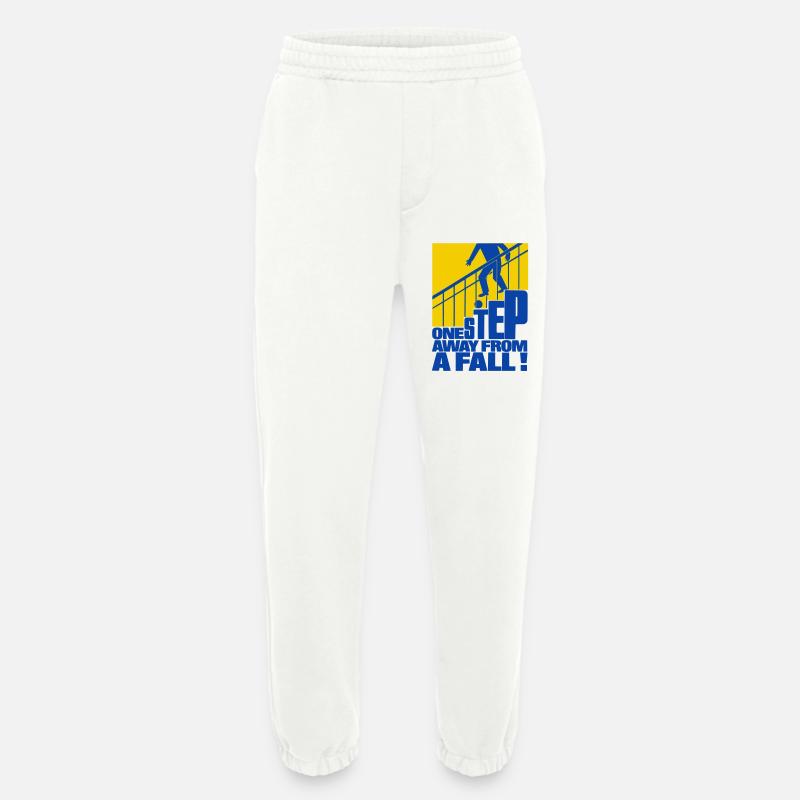 One Step Away from a Fall - Heavyweight Jogging Pants - made by SPREAD  - OFF WHITE