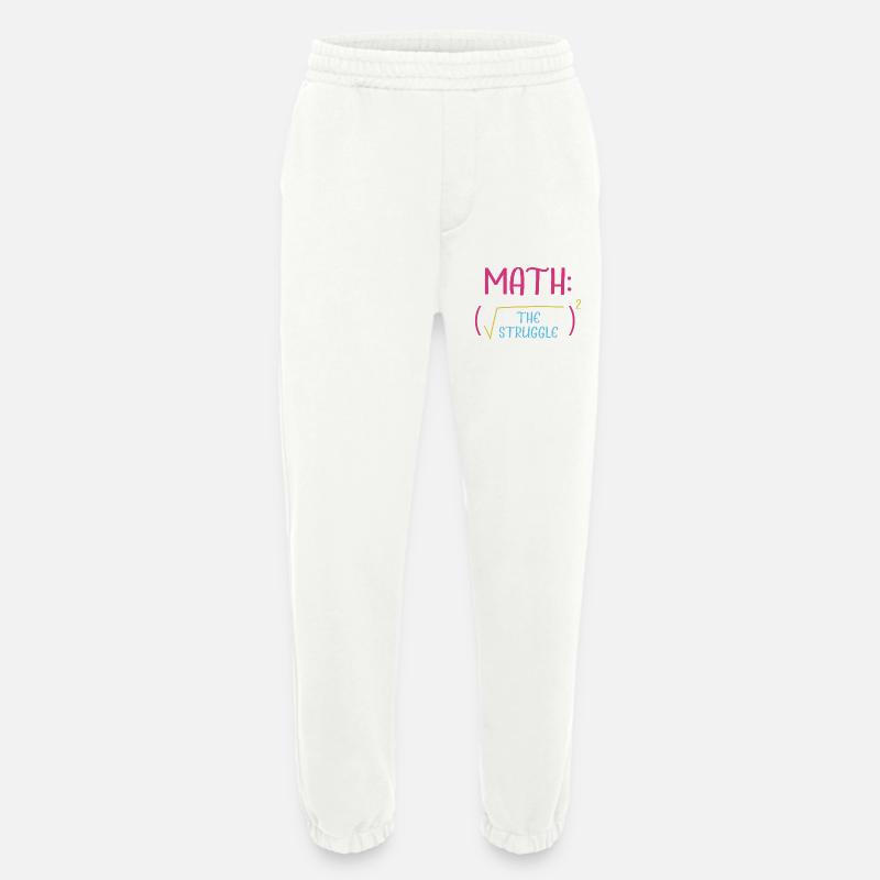 Math Math Math Teacher Mathematician - Heavyweight Jogging Pants - made by SPREAD  - OFF WHITE