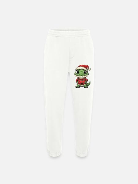 Alligator Christmas - Heavyweight Jogging Pants - made by SPREAD - OFF WHITE