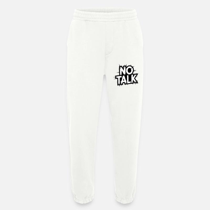 No Talk Distressed Typography - Heavyweight Jogginghose - made by SPREAD  - OFF WHITE