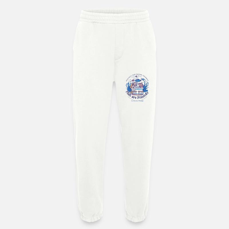 Fische sind Freunde - Heavyweight Jogginghose - made by SPREAD  - OFF WHITE