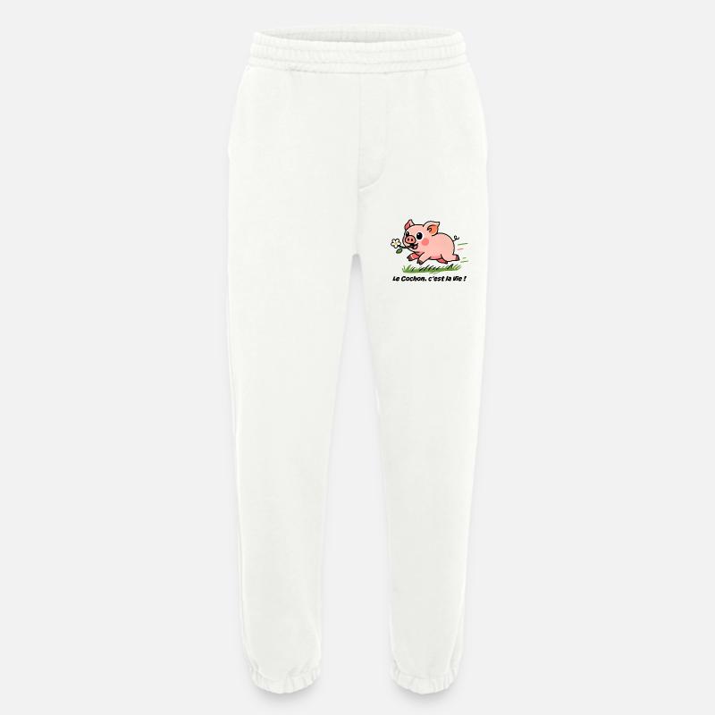 Le Cochon c'est la vie! - Heavyweight Jogginghose - made by SPREAD  - OFF WHITE