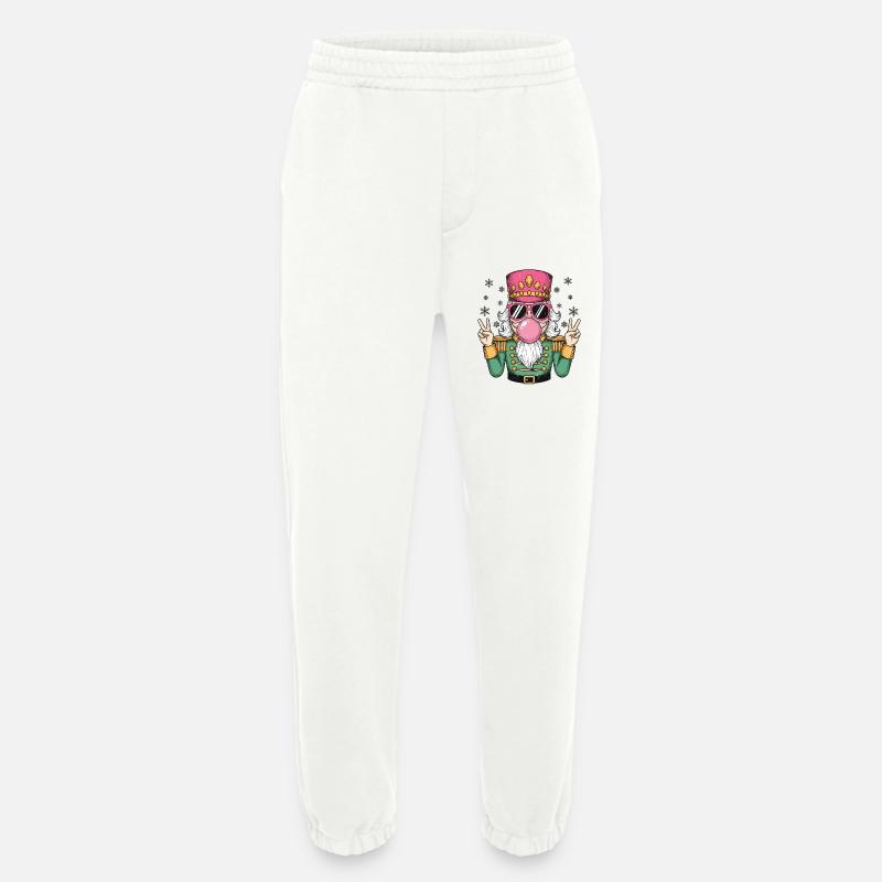 Nutcracker blows chewing gum - Heavyweight Jogging Pants - made by SPREAD  - OFF WHITE