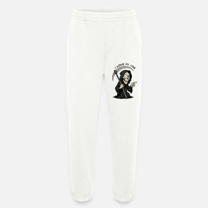 Grim Black Grim Reaper lächelt - Heavyweight Jogginghose - made by SPREAD  - OFF WHITE