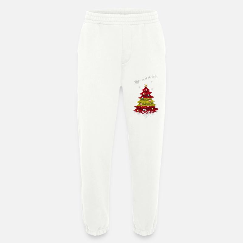 Christmas tree with Spain flag - Heavyweight Jogging Pants - made by SPREAD  - OFF WHITE