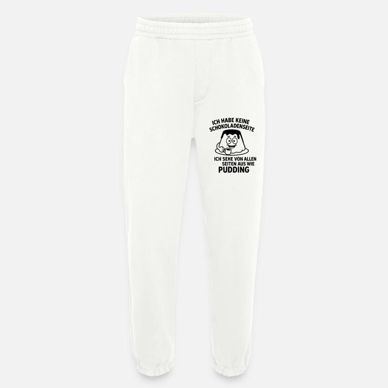 Pudding Chocolate Side - Heavyweight Jogging Pants - made by SPREAD  - OFF WHITE