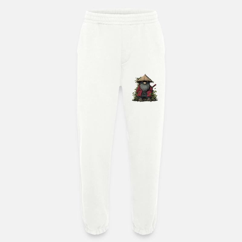 Lustiger Ninja-Gartenzwerg mit Schwert - Heavyweight Jogginghose - made by SPREAD  - OFF WHITE