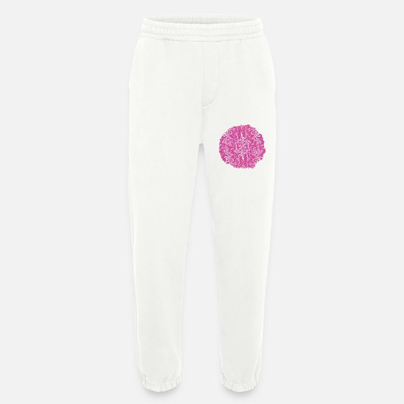 Kreisrose Pinkes Muster - Heavyweight Jogginghose - made by SPREAD  - OFF WHITE