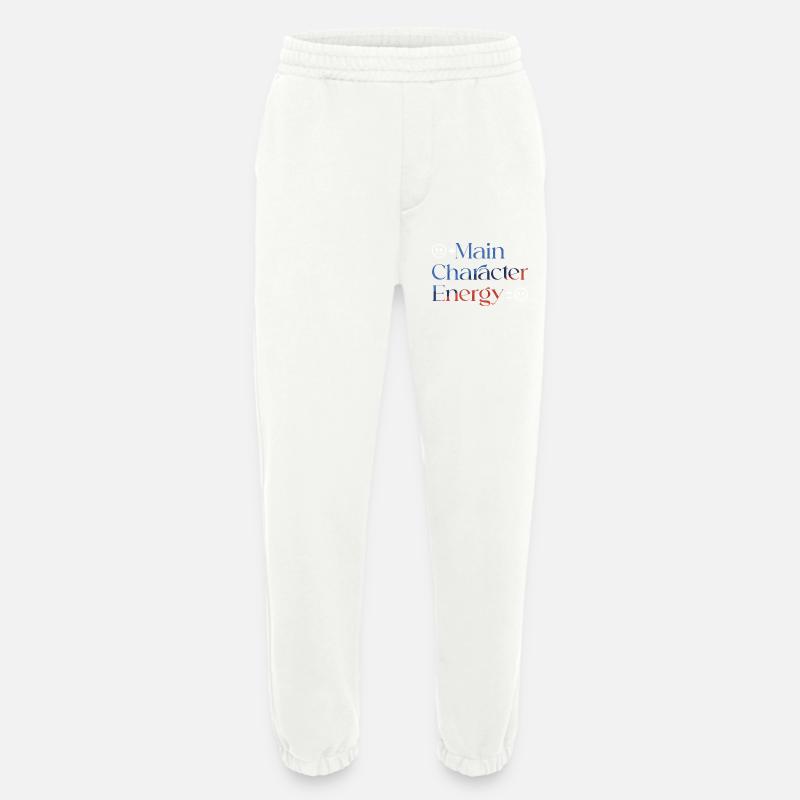 Main Character Energy bunt smilie - Heavyweight Jogginghose - made by SPREAD  - OFF WHITE