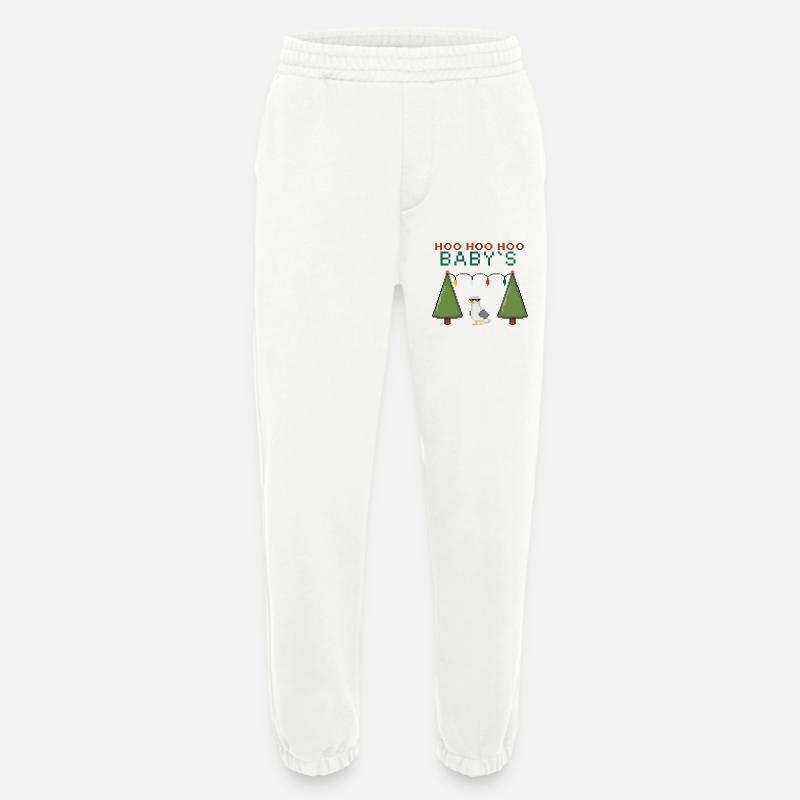 Pixel-Weihnachtsvogel mit Lichterketten - Heavyweight Jogginghose - made by SPREAD  - OFF WHITE