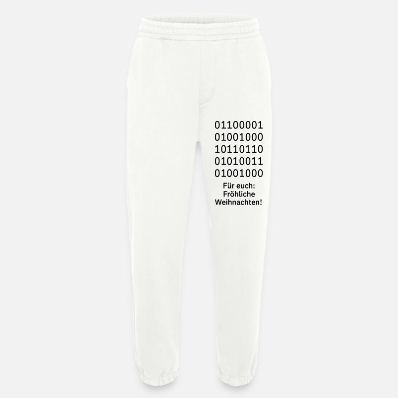Binary Code Weihnachtszauber - Heavyweight Jogginghose - made by SPREAD  - OFF WHITE