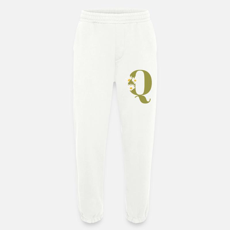 Buchstaben q grüne Gänseblümchen - Heavyweight Jogginghose - made by SPREAD - OFF WHITE