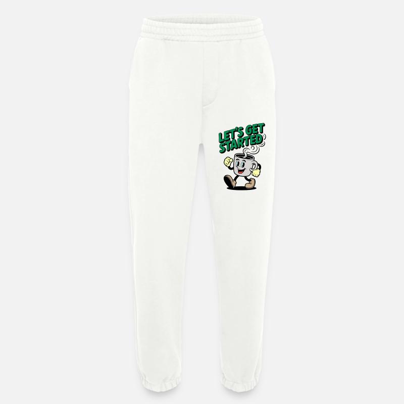 Lets Get Started Kaffee Motiv - Heavyweight Jogginghose - made by SPREAD  - OFF WHITE